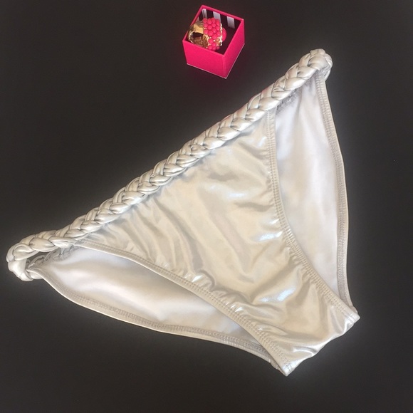 Wet Seal Other - New Silver Wet Seal Swimsuit Bottom Braided Size L